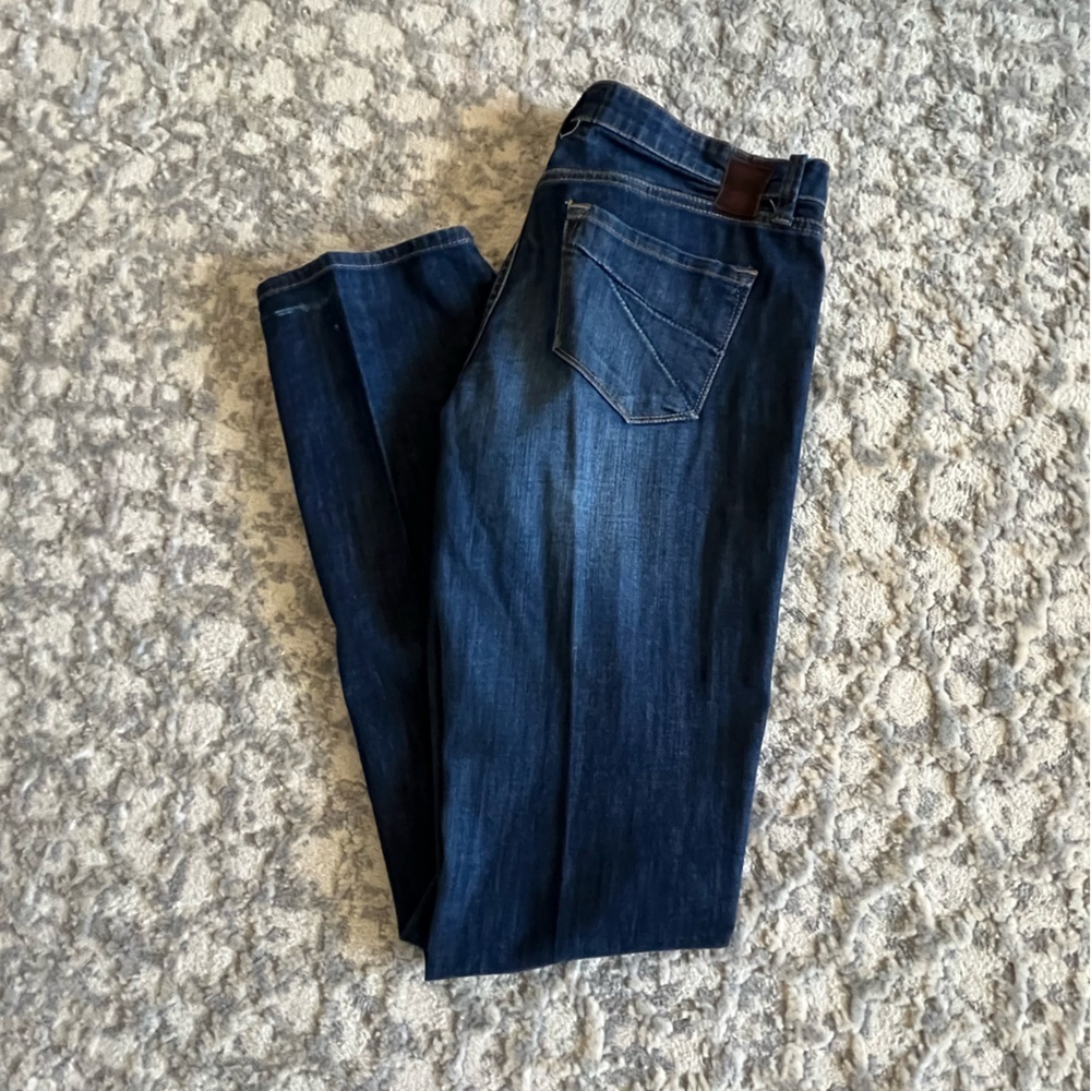 EUC Dear John Denim Dark Wash Mid-Rise Bootcut Cotton Blend Jeans, 27